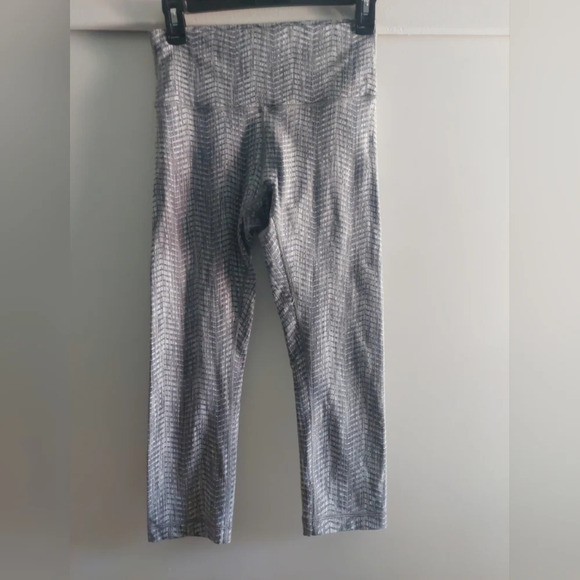 Lululemon Wunder Under High-Rise Luon Arrow Jacquard Silver Gray- White Euc - Picture 4 of 8